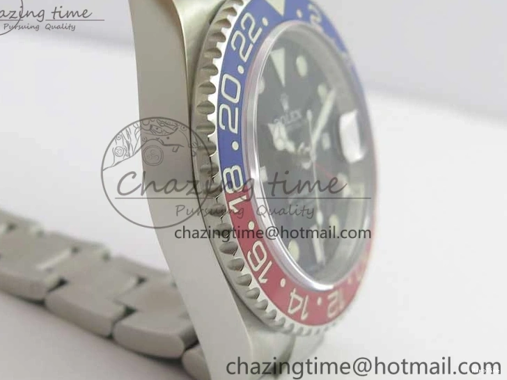 MiroTime 0417 Breathable GMT Master II 116719 BLRO Real Ceramic 904L SS GMF 1:1 Best Edition Black Dial on Bracelet A3186 (Correct Hand Stack) 3243